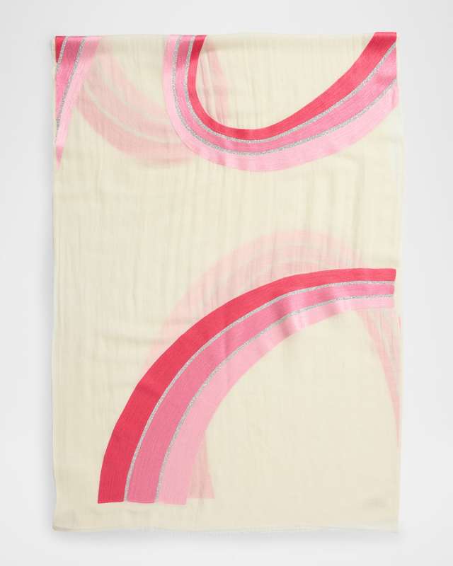 Meander Printed Wool Scarf